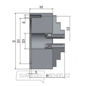 3-čelisťové skľučovadlo s centrickým upínáním Ø 160 mm gallery main image