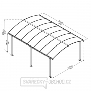 Arcadia 5000 - hliníkový (montovaný) přístřešek s obloukovou Náhľad
