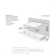 Sierra 4200 šedá 3 x 4,25 - hliníková (montovaná) pergola Náhľad