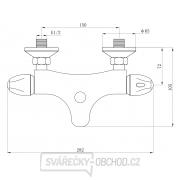 Baterie termostatická vanová, chrom Náhľad