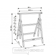 Podstavec nastaviteľný skládací, 810-1300mm Náhľad