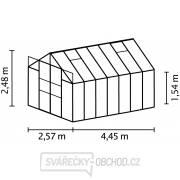 Skleník VITAVIA URANUS 11500 číre sklo 3 mm zelený Náhľad