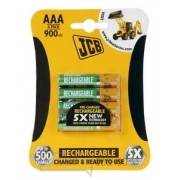 JCB RTU NiMH R03 / AAA, 900mAh, prednabité batérie, blister 4 ks gallery main image