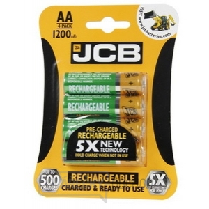 JCB RTU NiMH R06/AA, min.1200mAh, prednabitá batéria, blister 4… gallery main image