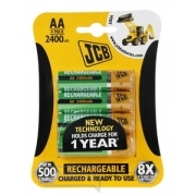 JCB RTU NiMH R06AA, min.2400mAh, prednabitá batéria, blister 4… gallery main image