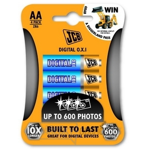 JCB OXI DIGITAL alkalická batéria LR06/AA, blister 4 ks gallery main image