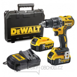 DCD791P2 Aku bezuhlíková vŕtačka 18V XR 2x5,0 Ah DeWALT + kufor gallery main image