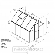 Polykarbonátový skleník Palram multiline 6x8 Náhľad