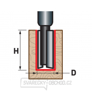 Fréza drážkovací do dřeva, D6,3xH25, stopka 8mm Náhľad
