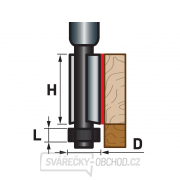 Fréza orezávacie do dreva, D12,7xH25, stopka 8mm Náhľad