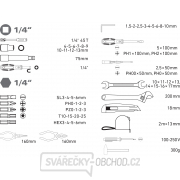 Sada 59ks nářadí, CrV, 1/4