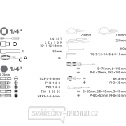 Sada 57ks náradia, CrV, 1/4