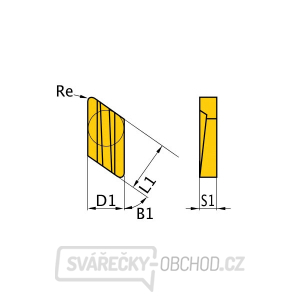 Břitové destičky K/55°, 5 ks gallery main image