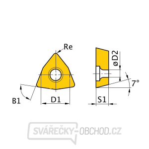 Břitové destičky W/80°, 5 ks gallery main image