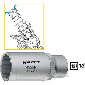 Nástrčná hlavice pre montáž vstrekovacích dýz HAZET 4555 N gallery main image