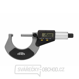 Digitálny mikrometer strmeňový KINEX 0-25 mm, 0,001 mm, DIN 863, IP 65 gallery main image