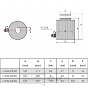 Hydraulický zdvíhací valec s dutým piestom HHYG-3050K Náhľad