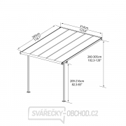 Palram Sierra 3000 antracit 3 x 3 hliníková (montovaná) pergola Náhľad