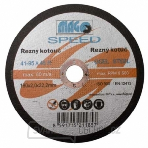 Rezný kotúč na kov 180x2,0x22mm MAGG SPEED gallery main image