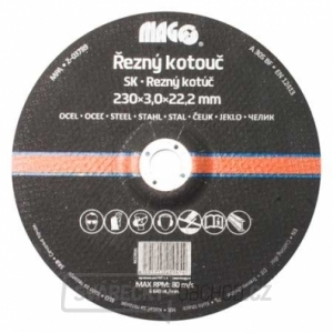 Rezný kotúč na kov 230x3,0x22,2mm gallery main image