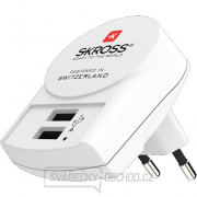 SKROSS Euro USB nabíjací adaptér, 2400mm, 2x USB výstup gallery main image