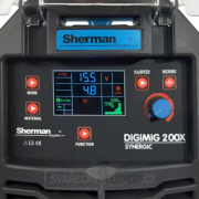 Sherman DIGIMIG 200X Synergic + horák + káble + Redukčný ventil + Kukla + Sprej + Drôt + Vozík + Plná fľaša CO2 Náhľad