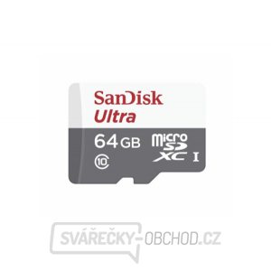 Pamäťová karta SANDISK SDSQUNS-064G-GN3MN micro SDHC 64GB CL10 s adaptérom gallery main image