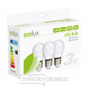 ECOLUX LED žiarovka 3-pack, miniglobe, 6W, E27, 3000K, 450L, 3ks Náhľad