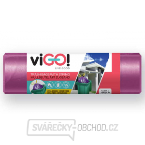 ViGO! Vrecia do odpadkových košov LDPE 120l/10 ks 70x100cm 25µm - fialové gallery main image