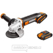 Aku uhlová brúska 125mm WORX Orange WX803 - Li-Ion 20V - PowerShare Náhľad