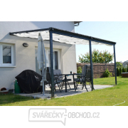 Hliníková pergola Lanitplast WALL 33 antracit + opál PC Náhľad