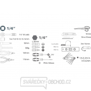 Sada nářadí 47ks, 1/4