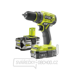 Ryobi R18DD7-252S aku bezuhlíkový 18 V šroubovák/vrtačka + 1x 2Ah + 1x 5Ah baterie + nabíječka ONE+ gallery main image