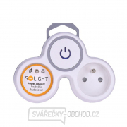 Solight rozbočka, 2x 10A, biela-šedá, vypínač Náhľad