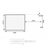 Drevený domček KARIBU Merseburg 5 + prístavok 166 cm (68767) natur Náhľad