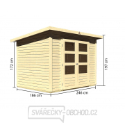 Drevený domček KARIBU Stockach 3 (82978) natur Náhľad