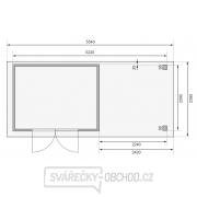 dřevěný domek KARIBU ASKOLA 4 + přístavek 240 cm (73247) natur Náhled