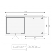 Dřevěný domek KARIBU ASKOLA 3 + přístavek 280 cm (82924) tm. šedý Náhled