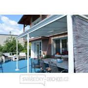 Hliníková pergola Lanitplast WALL 53 biela + opál PC Náhľad