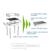 MARS - skladací nerezový gril 640x490x330mm Náhľad