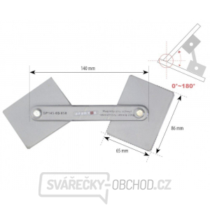 Uhlový magnet 22kg, regulovateľný uhol 0 ° - 180 ° gallery main image