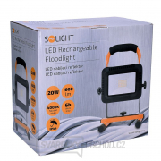 Solight LED reflektor 20W, prenosný, nabíjateľný, 1600lm, oranžovo-čierny Náhľad