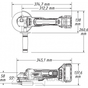 Akumulátorová uhlová brúska 125mm HAZET 9233-7 Náhľad