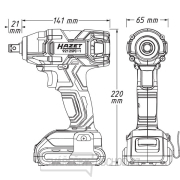 Rázový skrutkovač akumulátorový HAZET 9212 SPC-1 Náhľad