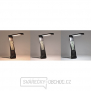 Solight LED stolná lampička nabíjacia, 5W, display, zmena chromatičnosti, USB, čierna Náhľad