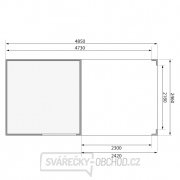 Drevený domček KARIBU QUBIC 1 + prístavok 226 cm (79847) natur Náhľad