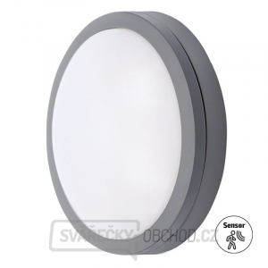 Solight LED vonkajšie osvetlenie so senzorom Siena, šedé, 20W, 1500lm, 4000K, IP54, 23cm gallery main image