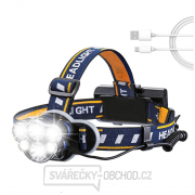 Solight LED čelové nabíjacie svietidlo, 550lm, Li-Ion, USB Náhľad