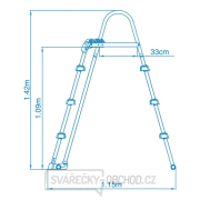 Schodíky k bazénom výška 0,91/1,07 m - bezpečnostné Náhľad