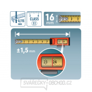 Metr svinovací s odečítacím okénkem, 3m, š. pásku 16mm Náhled